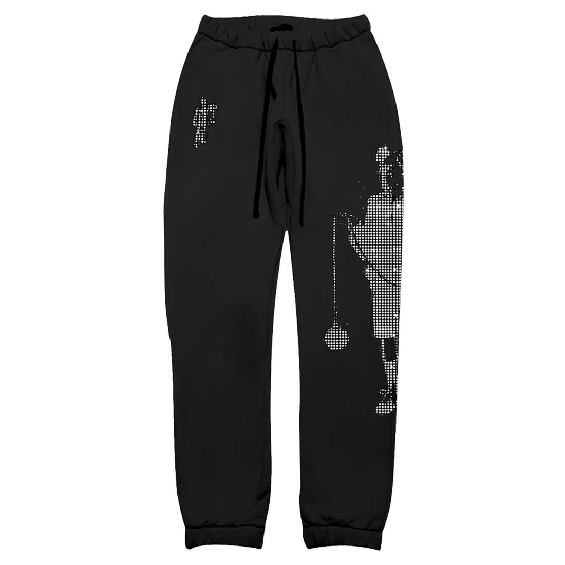 Billie Eilish Leave Me Alone Rhinestone Sweatpants (XXL)