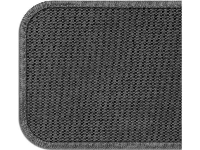 Set of 15 Skid-Resistant Carpet Stair Treads - Gray - 9 in. x 36 in.