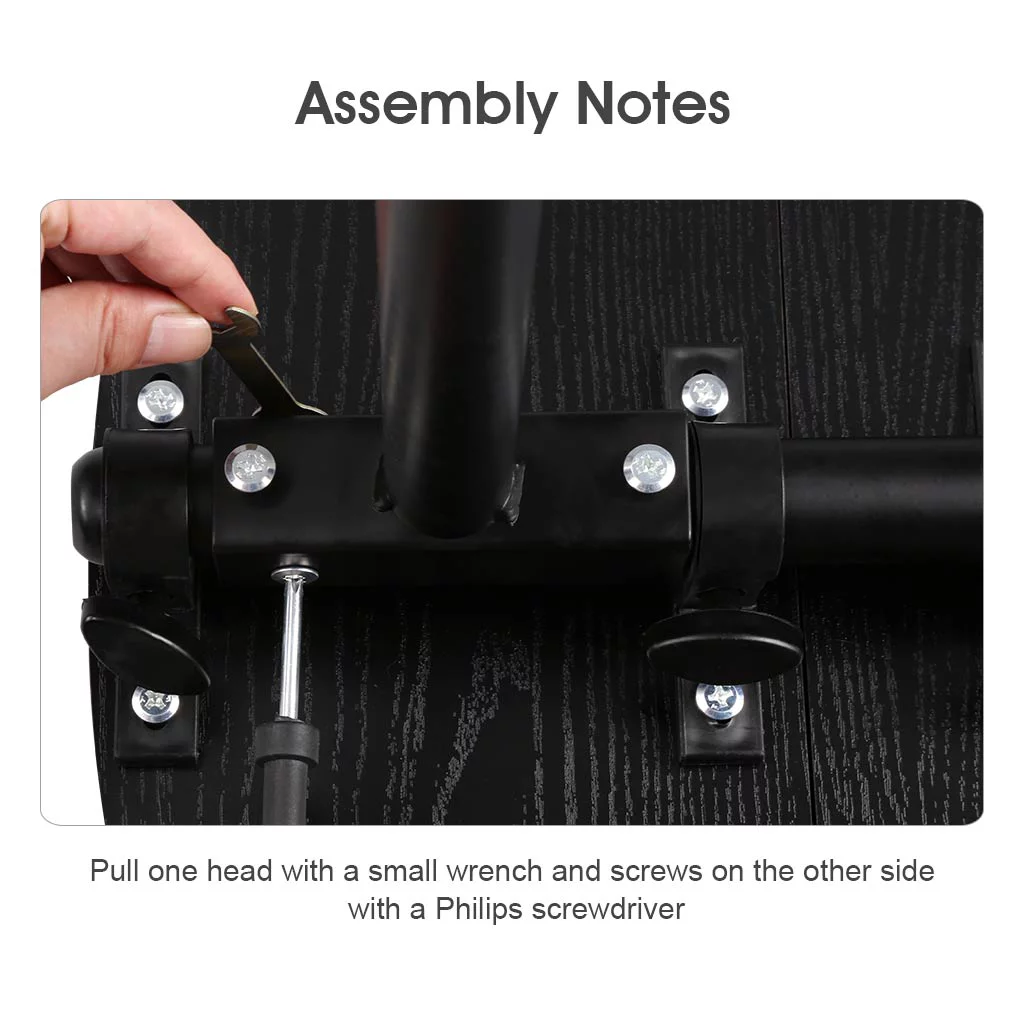 LANGRIA Height Adjustable Mobile Laptop Desk, Black Walnut