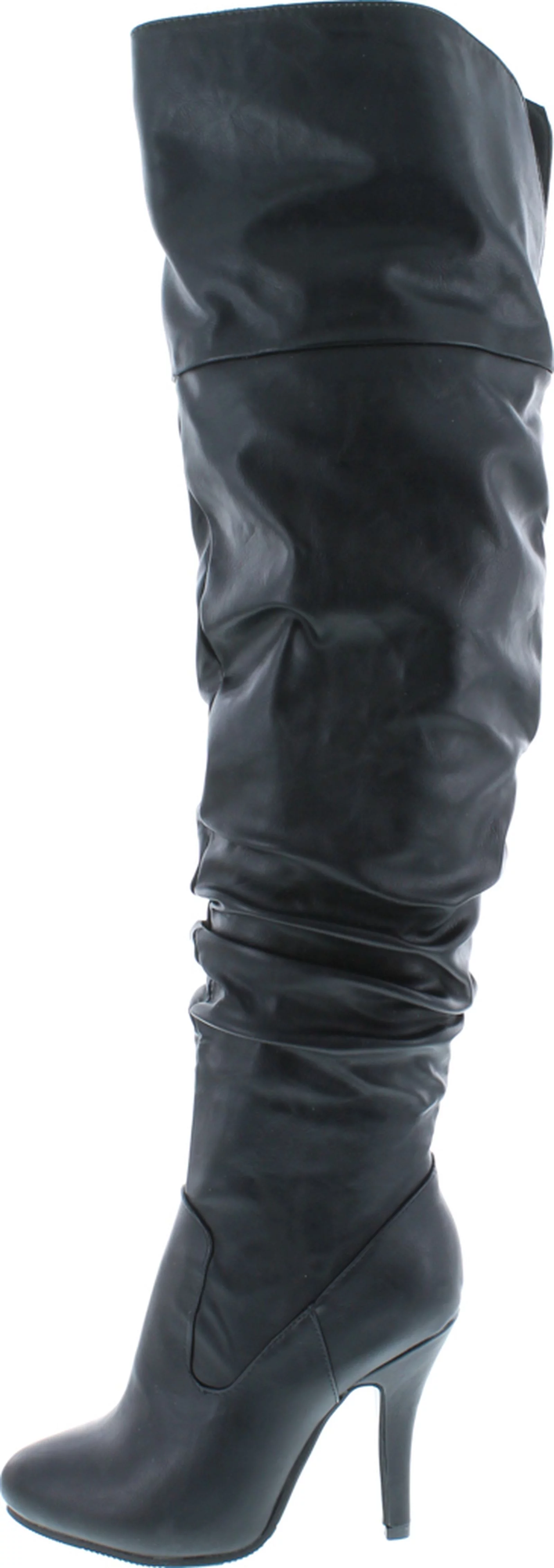 Forever Link Womens Focus-33 Fashion Stylish Pull On Over Knee High Sexy Boots