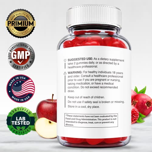 (2 Pack) Acv For Health Keto Gummies - Official Formula, Vegan - Acv For Health Keto Gummies For Weight Apple Loss Cider ACV For Health Gummies Apple Cider Vinegar Vitamin B12 Vitamin B6 (120 Gummies)