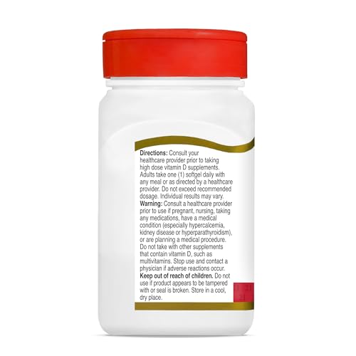 21st Century Vitamin D3 250 mcg (10,000 IU) Rapid Release Softgels, 110 Count