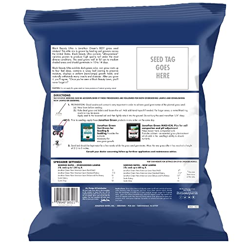 Jonathan Green (10323) Black Beauty Ultra Grass Seed - Cool Season Lawn Seed (25 lb)