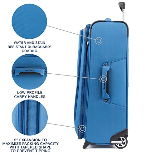 Travelpro Maxlite 5 Softside Expandable Upright 2 Wheel Carry on Luggage, Lightweight Suitcase, Men and Women, Burgundy, Carry On 22-Inch