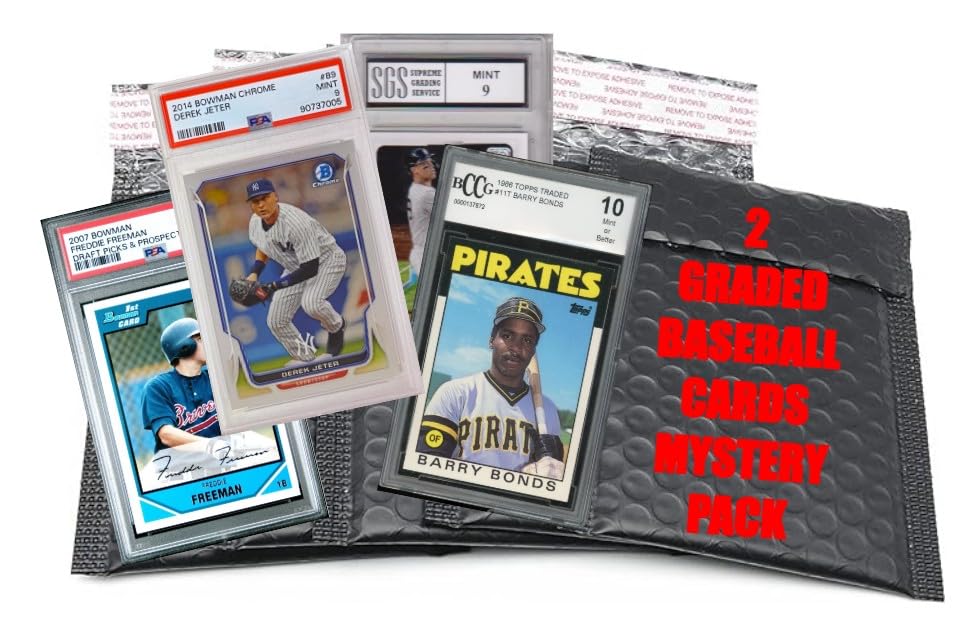 Two (2) Graded Pro Baseball Cards Mystery Pack