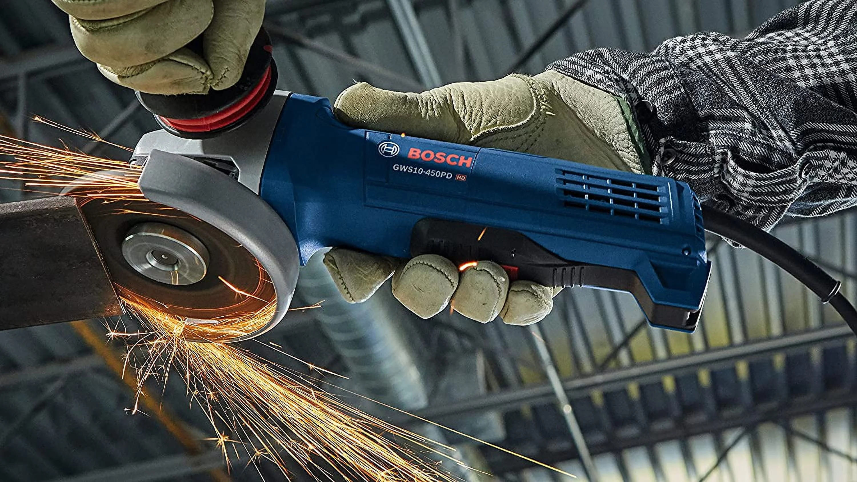 BOSCH GWS10-450PD 4-1/2 In. Ergonomic Angle Grinder with No Lock-On Paddle Switch