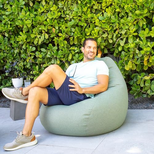 Big Joe Tuffet Weatherproof Bean Bag Chair, Paprika Bella Sunmax, Durable Weather Resistant Fabric, 2.5 feet Teardrop