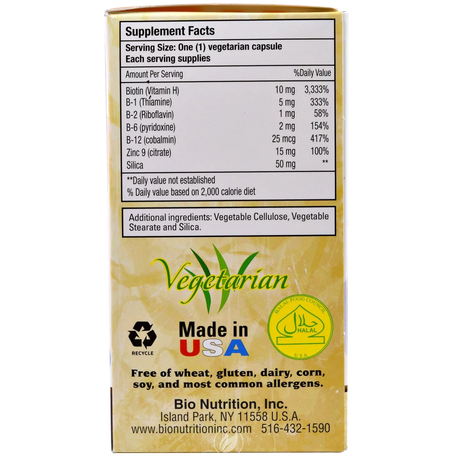 (4 Pack) Bio Nutrition Hlthy Hair Biotn 10000Mcg 60Vc