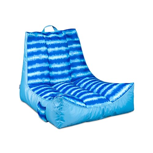Big Joe Captain's Float No Inflation Needed Pool Lounger, Double Sided Mesh, Quick Draining Fabric
