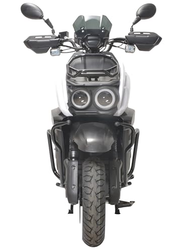 HHH motorcycle 150cc Scooter Tank 150 Scooter Moped Gas 150cc Motorcycle Fully Automatic Adult Street Bike Cvt transmission and 12 inch Aluminum Wheels ( White color )