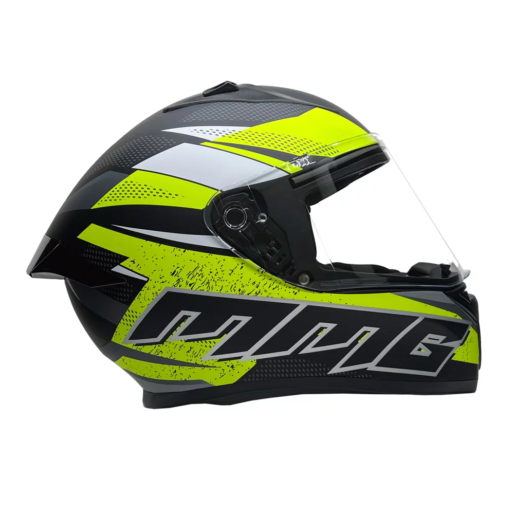 Motorcycle Full Face Helmet Adult DOT Street Legal - MEDIUM - Black Yellow Graphic (Model 33)