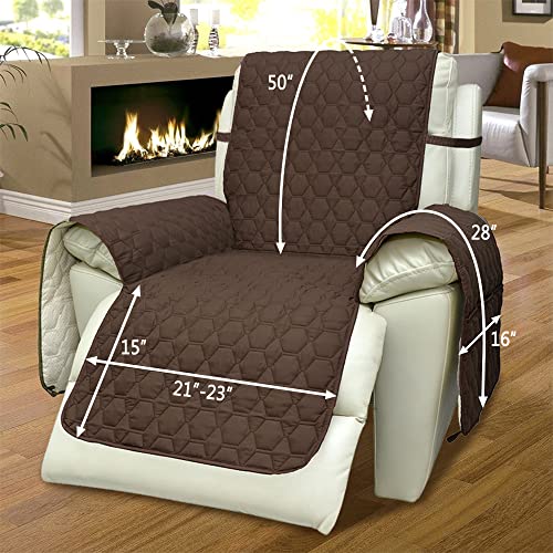 RBSC Home Recliner Chair Cover 30 Inch Beige Recliner Covers 100% Waterproof Anti-slip Large Recliner Slipcovers for Pets Dogs Cats Washable Protector(30