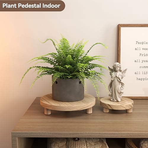 3 Pcs Wood Plant Stand Indoor Outdoor, Wooden Stool Display Stand 6/8/10