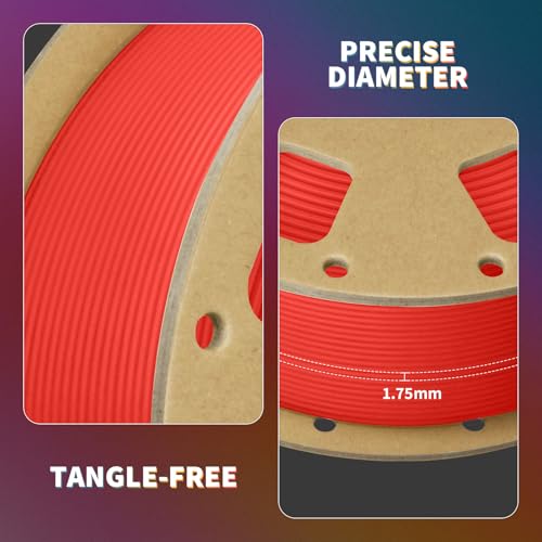 OVERTURE PLA Filament 1.75mm PLA 3D Printer Filament, 2kg Cardboard Spool (4.4lbs), Dimensional Accuracy +/- 0.02mm, Fit Most FDM Printer (Black 2-Pack)