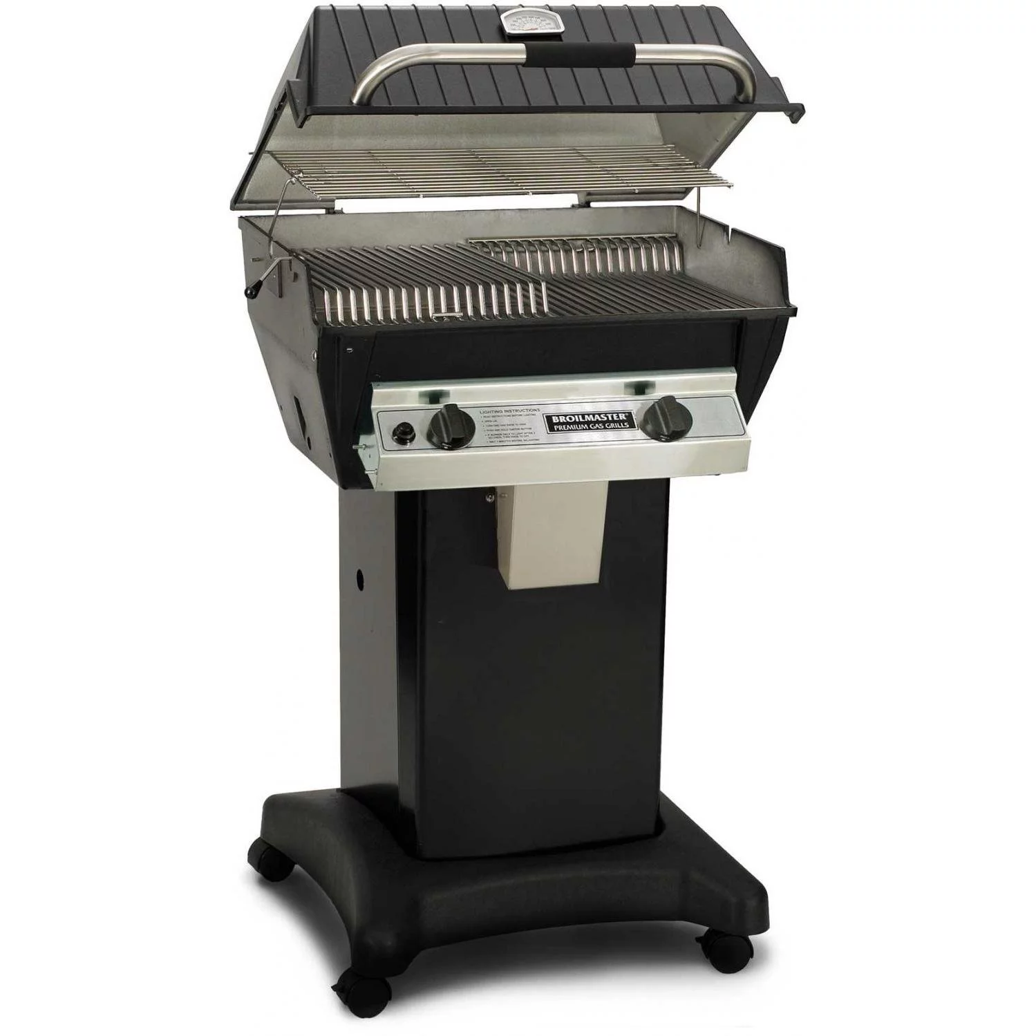 Broilmaster R3BN Infrared Combination Natural Gas Grill On Black Cart