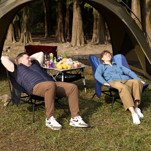 Lounge Camping Chair for Adults Aluminum Ultralight Camp Chair Reclining Comfortable Chair Mesh High Back Lawn Chair for Office,Sports,Camping,Hiking,Lawn,Picnic,Beach