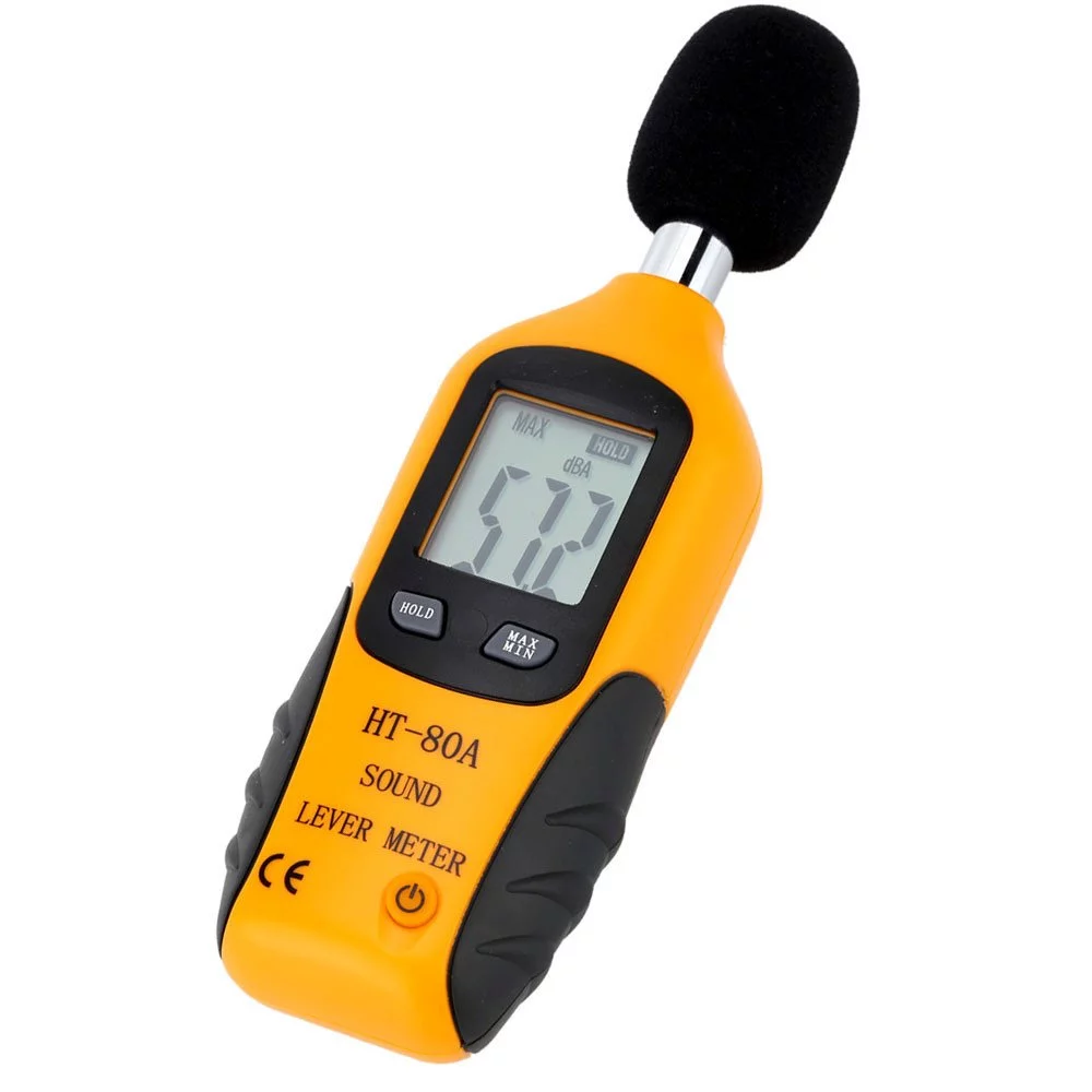 Mengshen Decibel Meter, Digital Sound Level Meter Handheld Audio Noise Meter Tester with LCD Display Measuring 30-130dB (Battery Included)