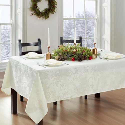 Elrene Home Fashions Poinsettia Elegance Jacquard Holiday Table Runner, 13