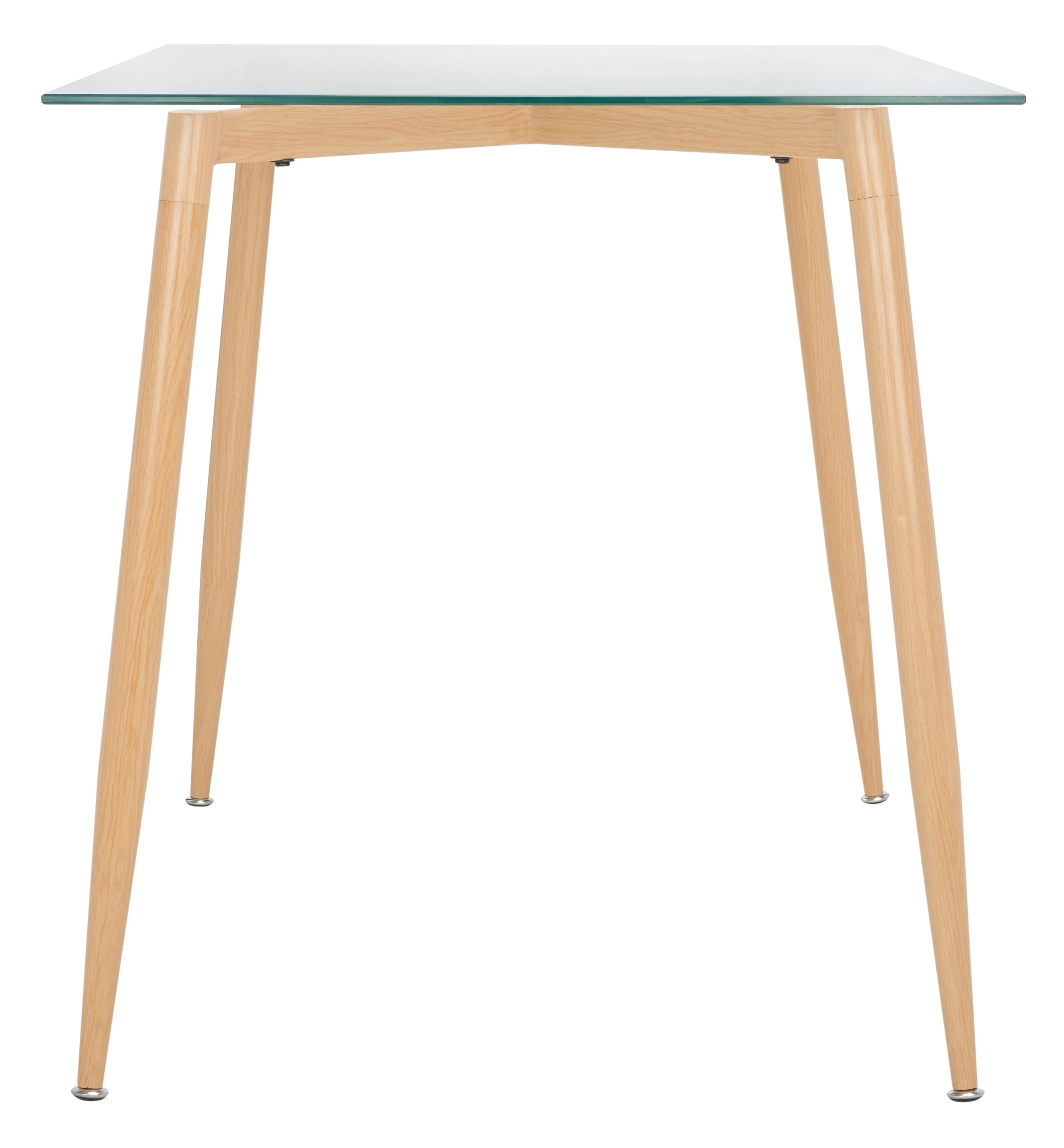 SAFAVIEH Averill Scandinavian Glass Dining Table, Clear (43.3 in. W x 29.5 in. D x 29.5 in. H)