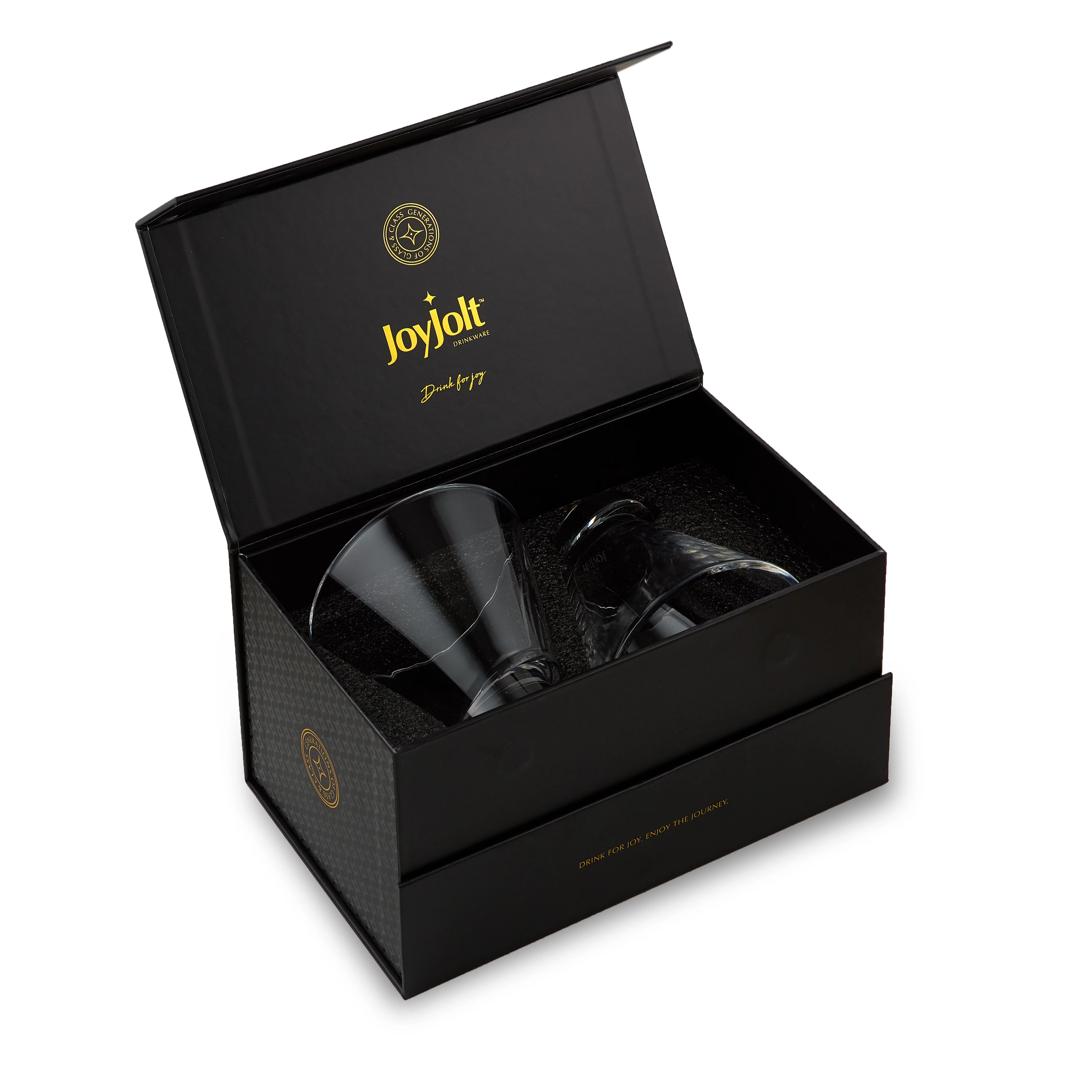 JoyJolt Award Winning Aqua Vitae Round Martini Glasses (Set of 2)