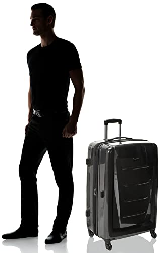 Samsonite Winfield 2 Hardside Expandable Luggage with Spinner Wheels, Brushed Anthracite, Checked-Large 28-Inch
