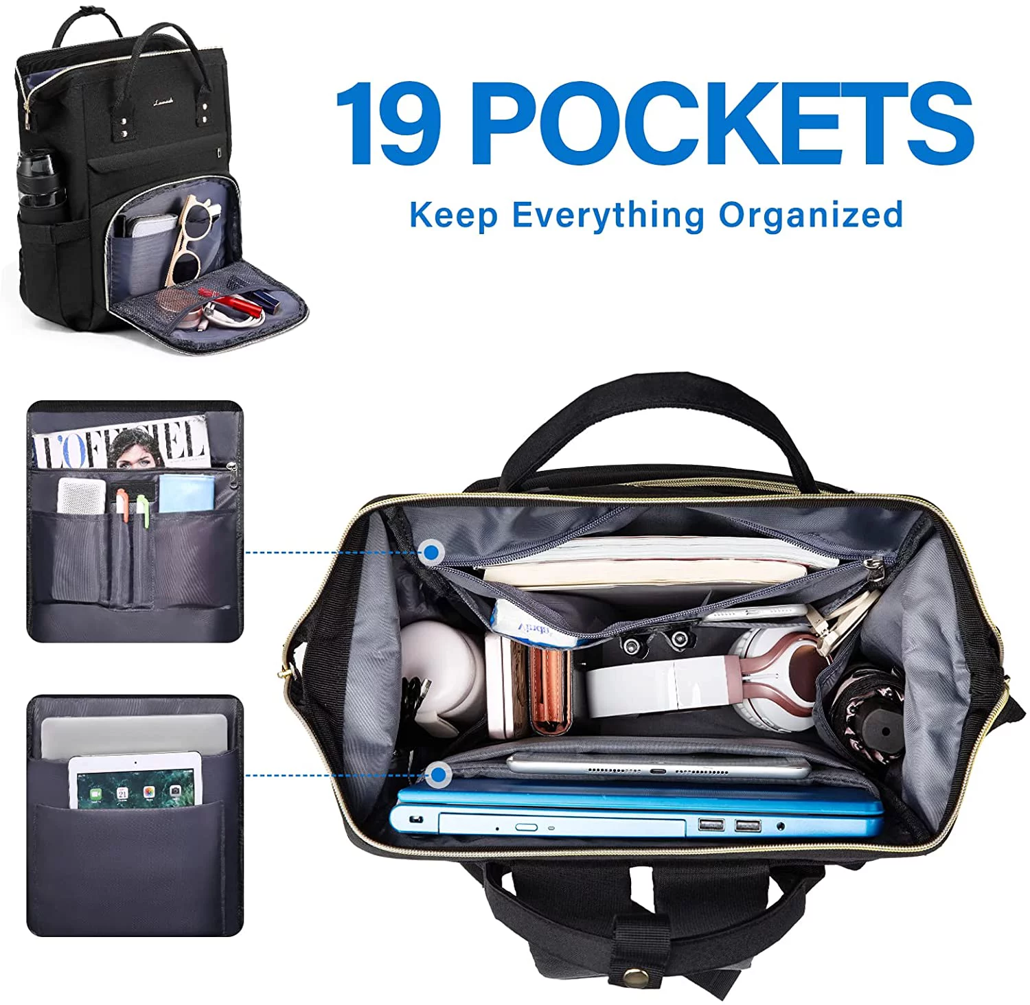 Lovevook Laptop Backpack for Women, 17