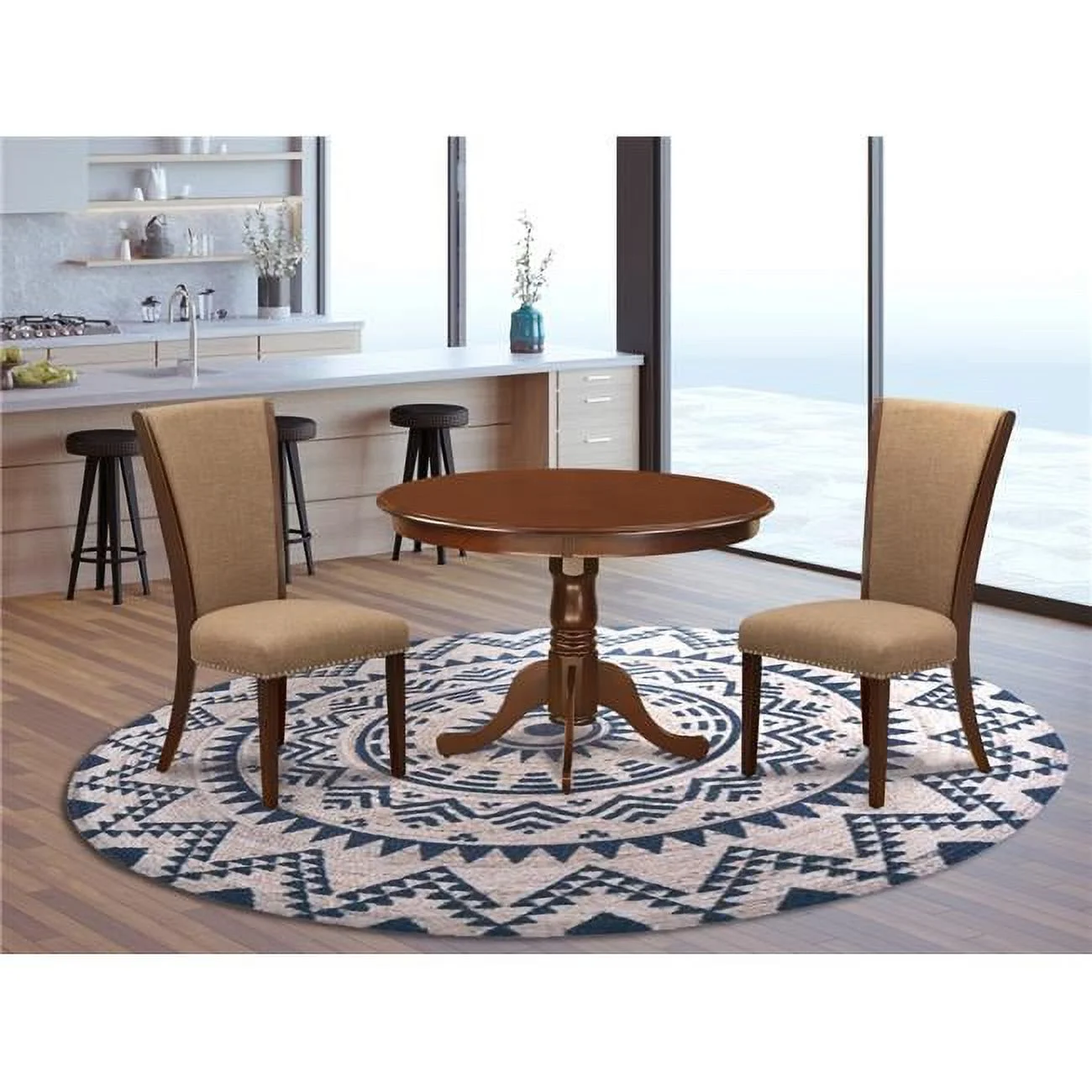 Hartland Dining Set - Mahogany & Light Sable, Set of 2