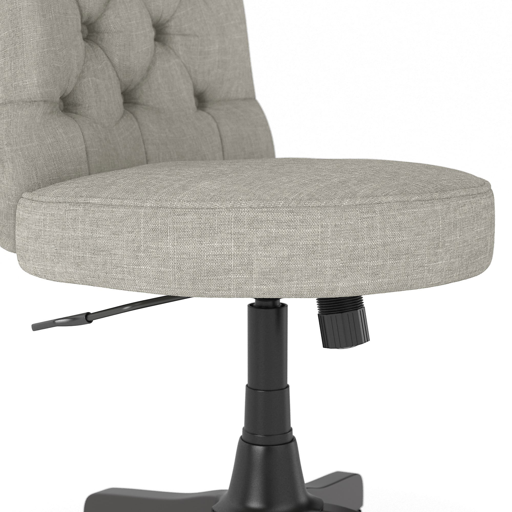 Fairview Mid Back Tufted Office Chair in Washed Gray Fabric