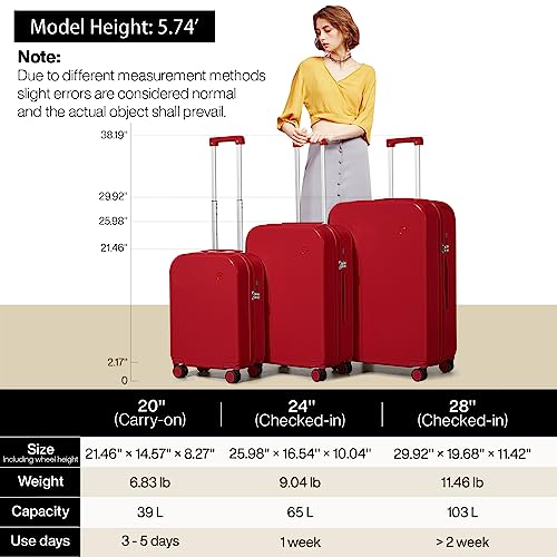 mixi Upgrade Carry on Luggage 14 Inch Underseat Personal Item Suitcases with Spinner Wheels, Hardside Rolling Suitcase PC with TSA Lock Lightweight Travel Case, Fine Grid Black