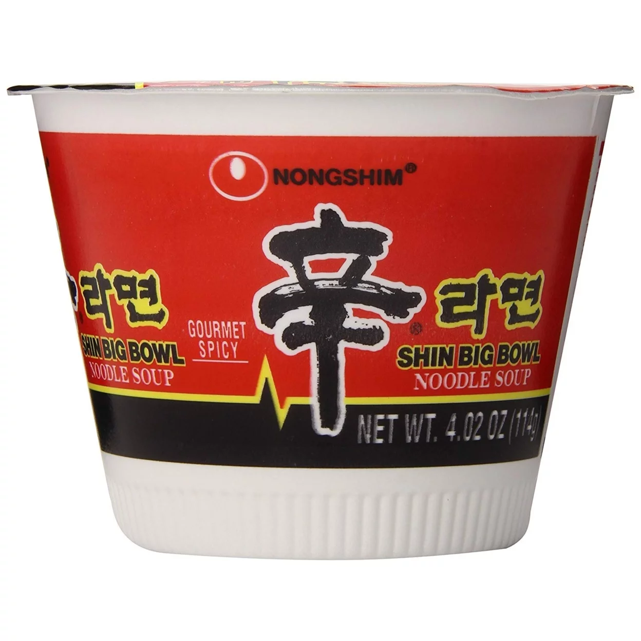 Nongshim Shin Ramyun Spicy Beef Ramen Noodle Soup, 4.02 Ounce (Pack of 12)