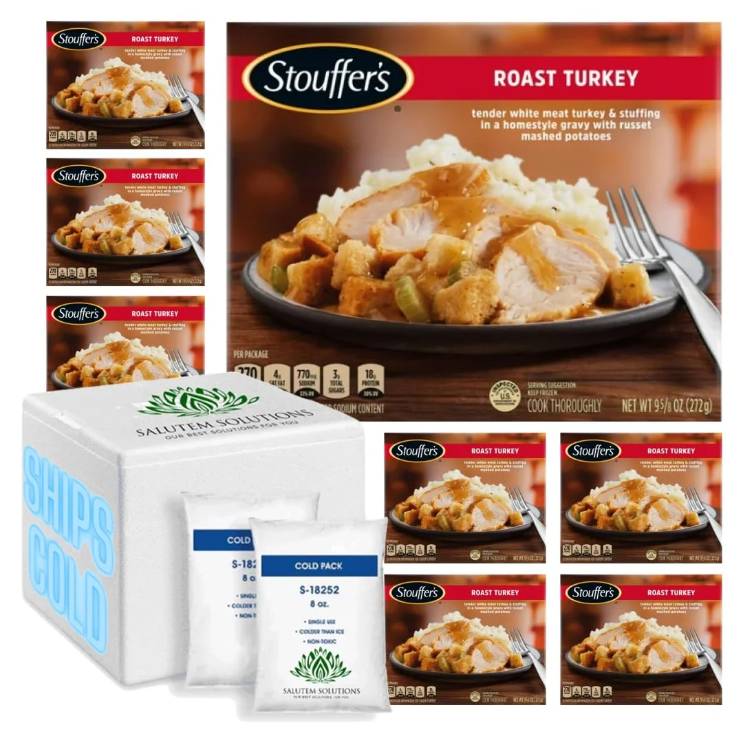 Stouffer's Roast Tender White Turkey Frozen Meal, 9.625 oz - Pack of 8