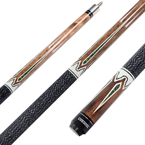 CUESOUL House Bar Pool Cue Sticks,Two Cue Sticks + 2x2 Pool Cue Case Hard