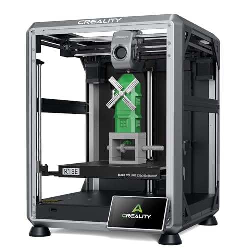 Creality 3D Printer, K1 SE Fully Assembled Auto Leveling FDM 3D Printers for Kids and Beginners, 600mm/s Max High-Speed Printing, Core XY All Metal Structure, Larger Print Size 250x220x220mm