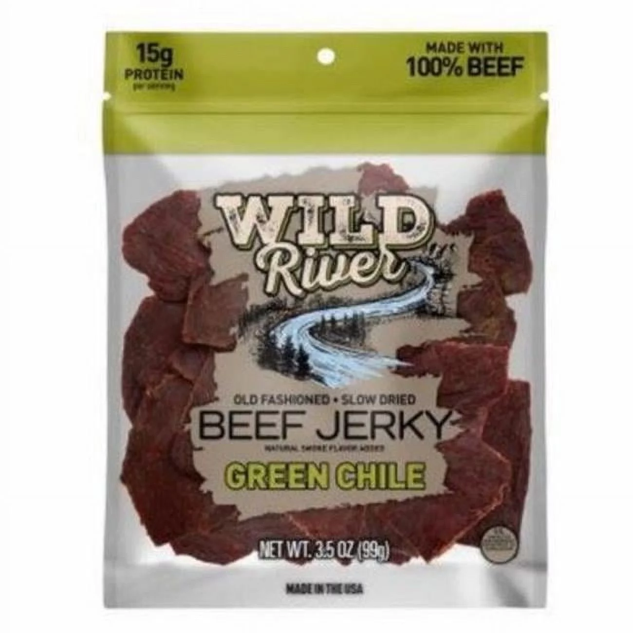 3.5 oz Green Chile Beef Jerky Snacks - Pack of 8
