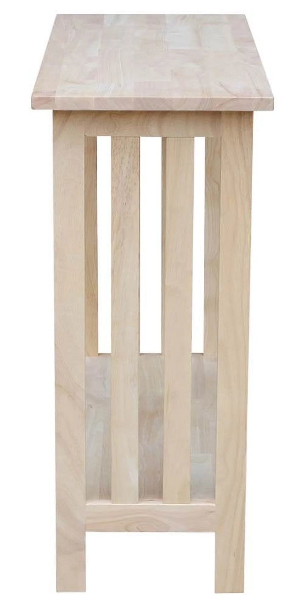 International Concepts Solid Wood Unfinished Mission Entry Table