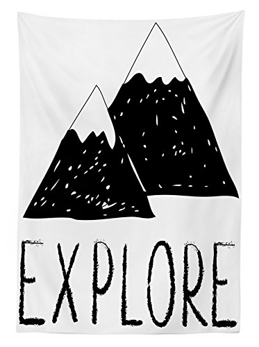 Ambesonne Spider Web Outdoor Tablecloth, Gothic Elements Creepy Scary Dangerous Spider Sticky Catch, Decorative Washable Picnic Table Cloth, 58