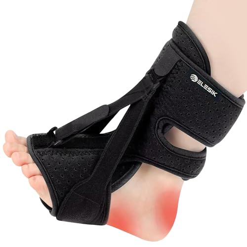 Plantar Fasciitis Night Splint, Upgraded Plantar Fasciitis Brace for Plantar Fasciitis Relief, Foot Drop and Achilles Tendonitis Brace. Night Splint for Plantar Fasciitis Women & Men (Black)