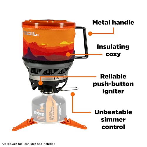 Jetboil MiniMo Camping and Backpacking Stove Cooking System with Adjustable Heat Control