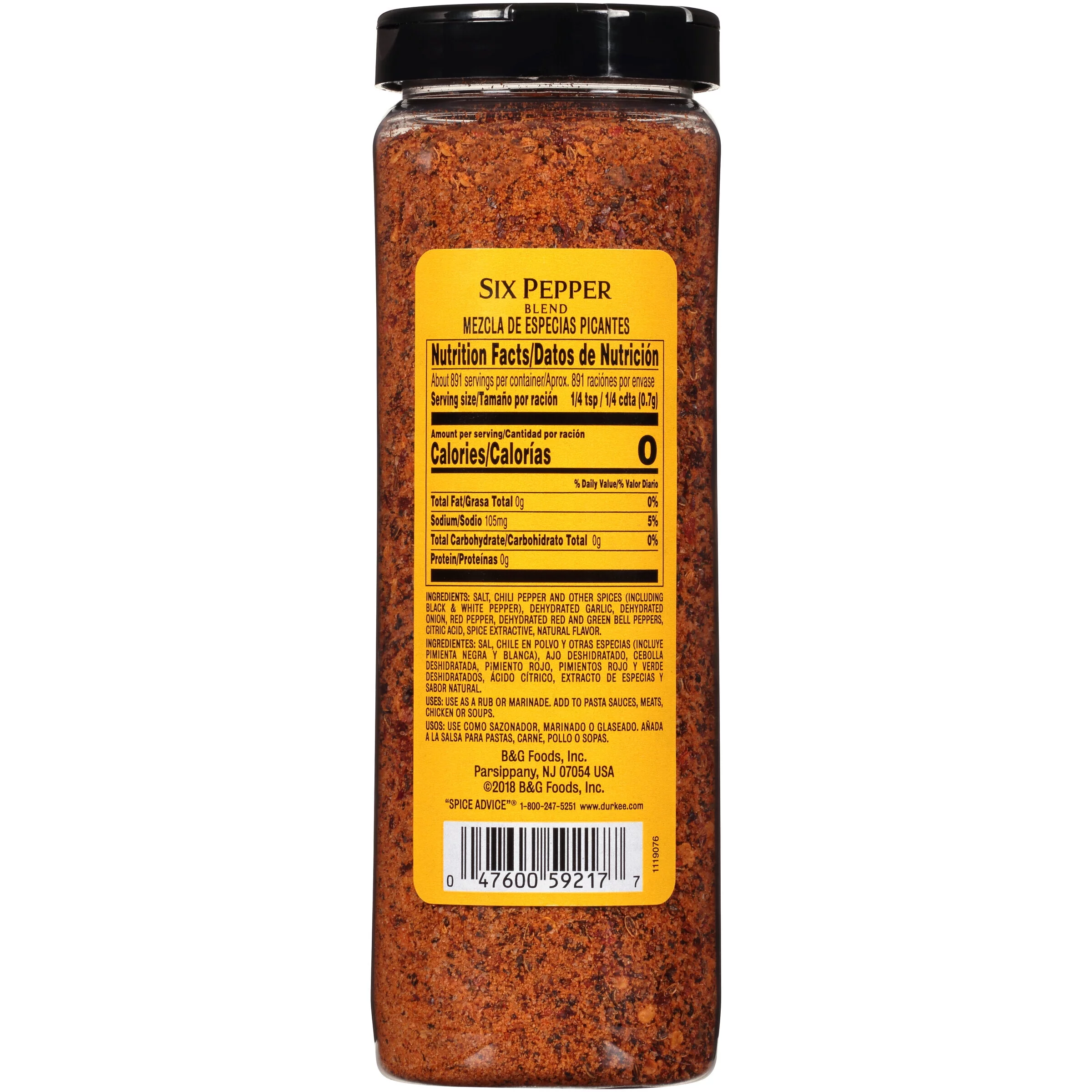 Durkee® Six Pepper Blend 22 oz. Shaker