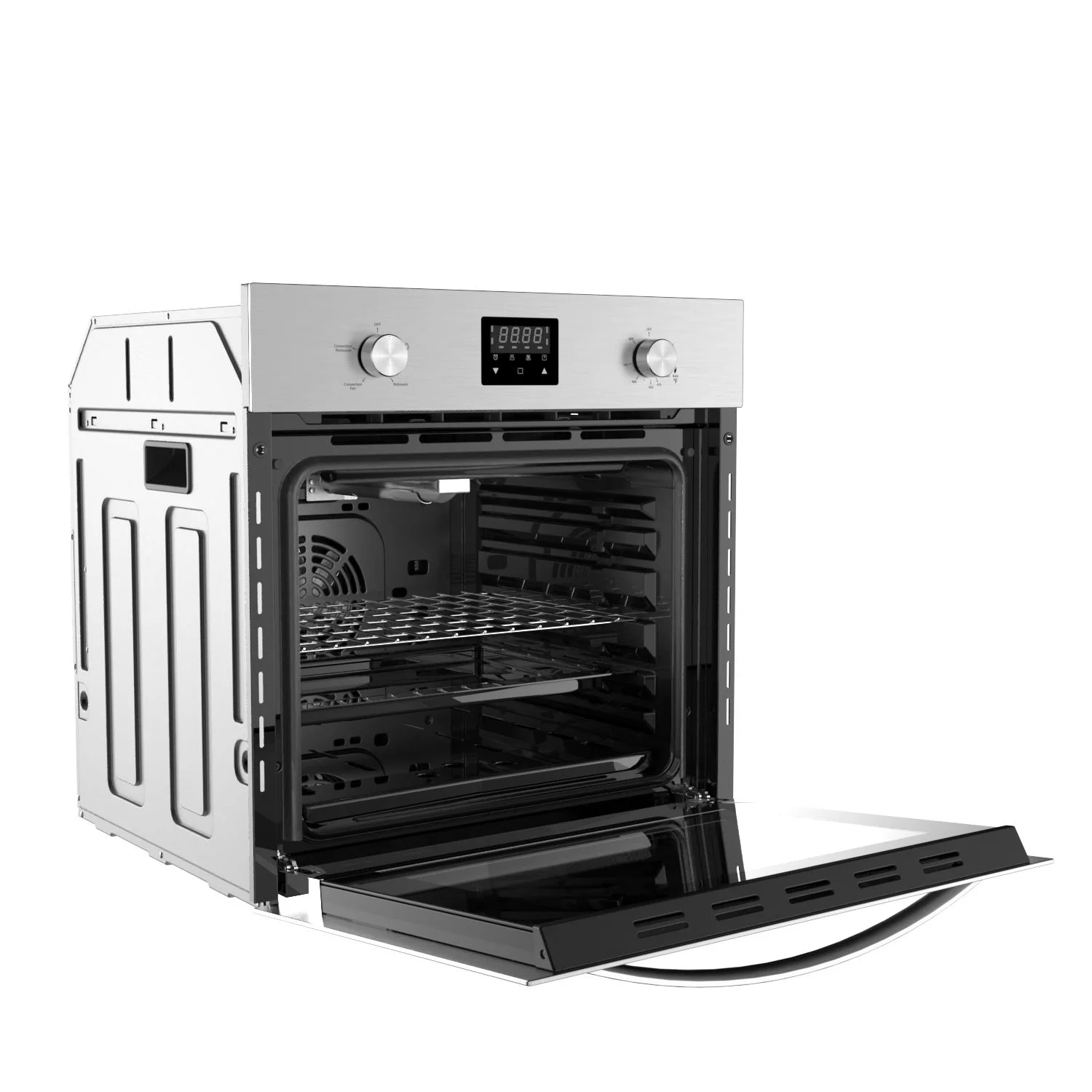Empava 24 in. 2.3 Cu. ft. Single Gas Wall Oven - Bake Broil Rotisserie Functions with Mechanical Controls - EMPV-24WO09