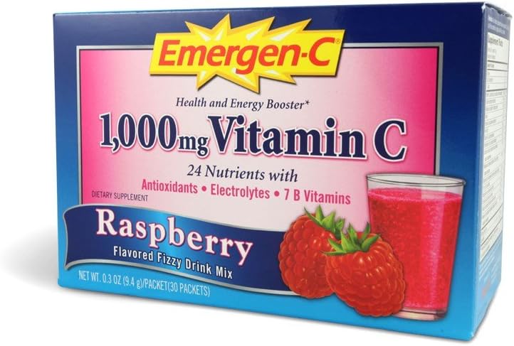 Emergen-C Vitamin C Drink Mix Packets Raspberry 30 Each