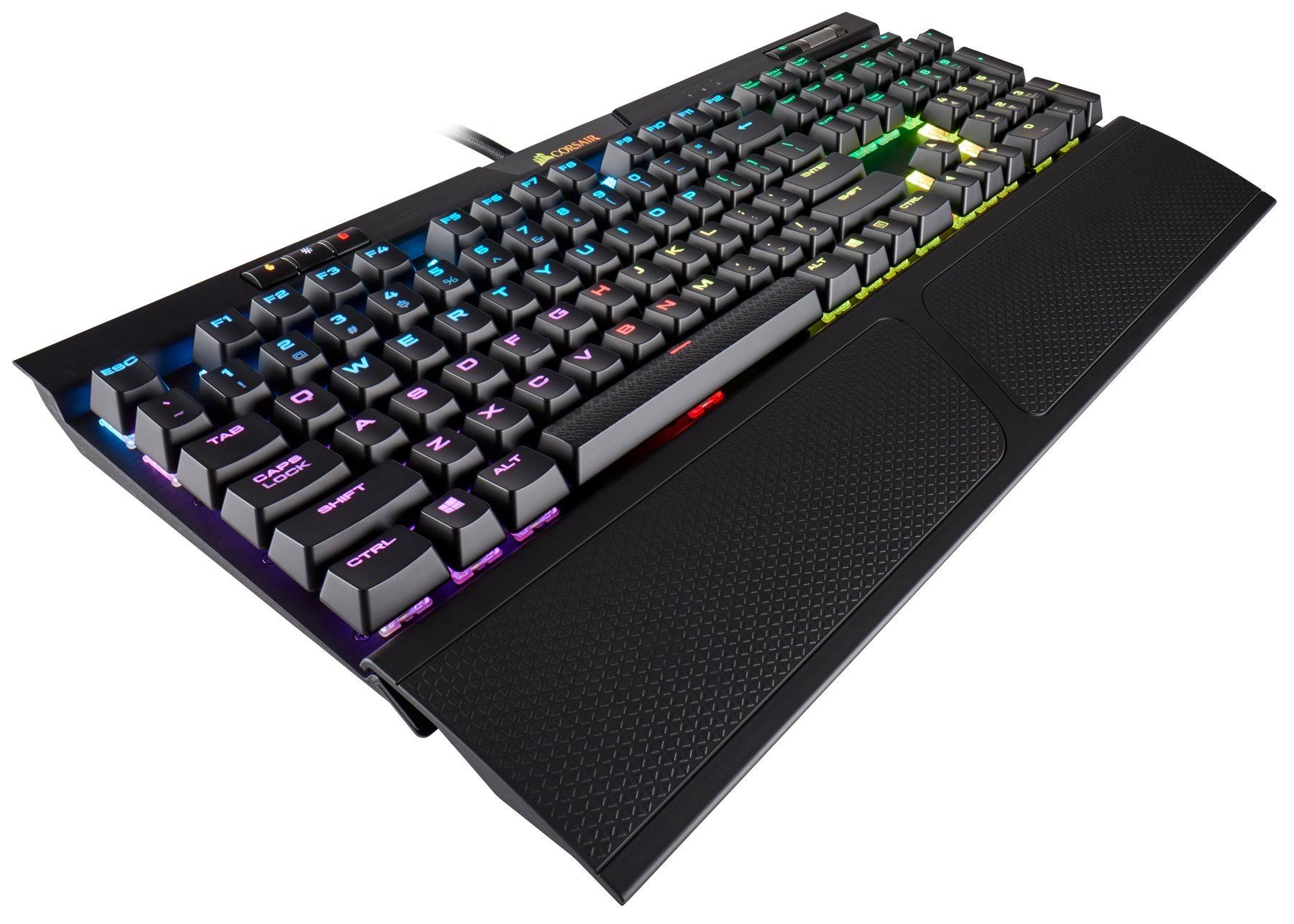 Corsair - Gaming K70 RGB Mk.2 Rapidfire Mechanical Wired Cherry MX Speed Switch Keyboard with RGB Back Lighting - Black