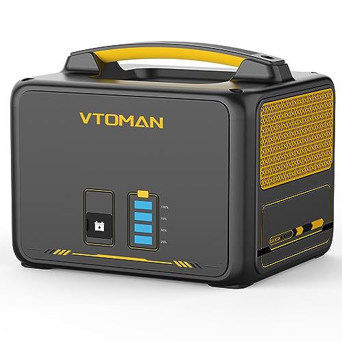 VTOMAN Jump 600X Portable Power Station, LFP Battery Powered Generator with 2x 600W AC Outlets (Surge 1200W), 4x USB ports, 3x DC Output for Outdoor Camping, Vehicle Emergency, Electric Backup