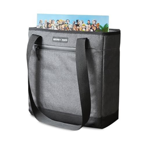 Vinyl Record Carry Bag – Maximum Protection & Water-Resistant Storage Holder Collector-Grade DJ Travel Case for 12-Inch LP Records Adjustable Shoulder Strap, Lightweight Vinyl Holder