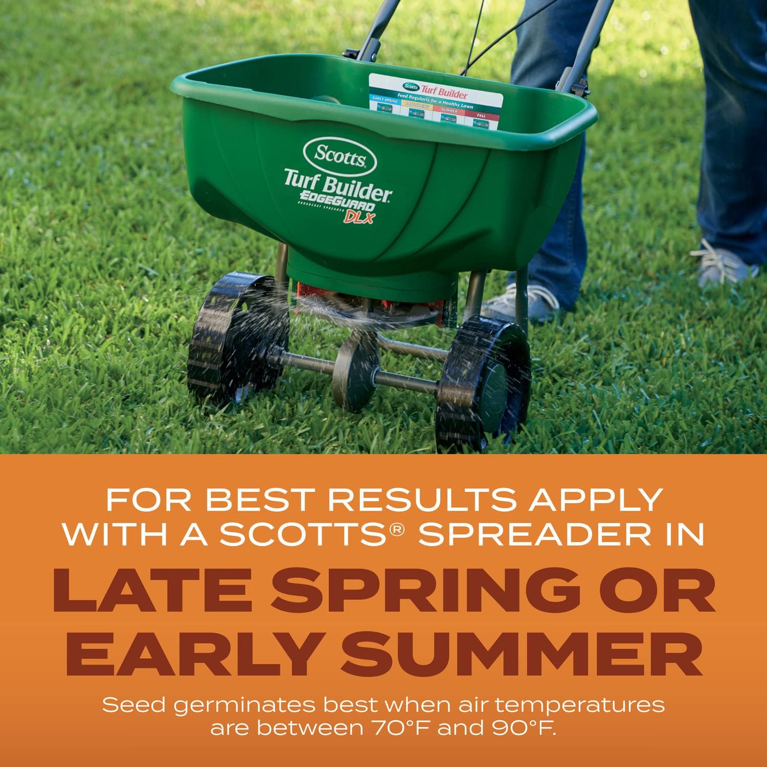 Scotts Turf Builder Grass Seed Bermudagrass with Fertilizer and Soil Improver, Drought-Tolerant, 1 lb.