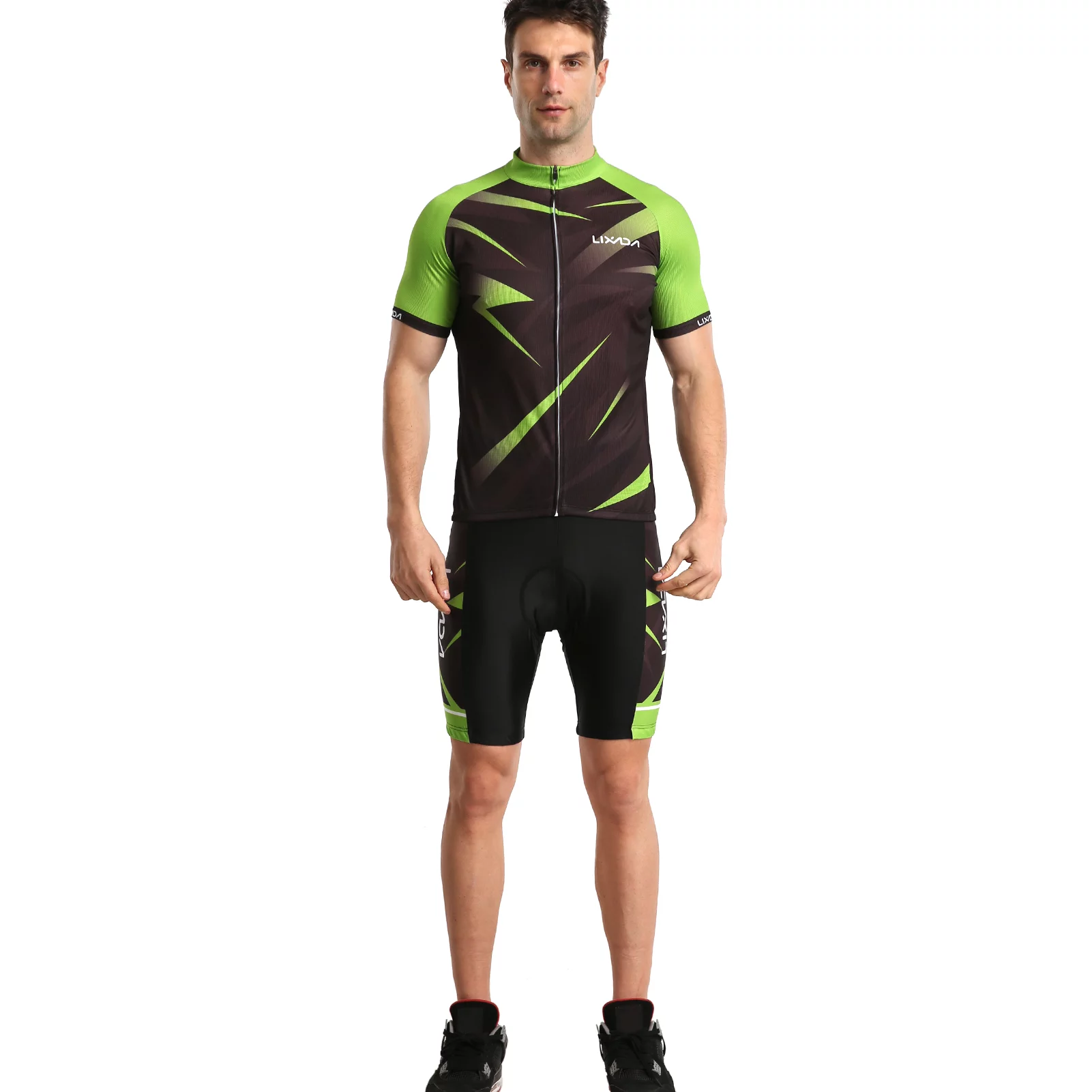 Lixada Cycling Jersey,Shirt And Padded Sleeve Bike Shirt Breathable Sleeve Bike Men Breathable Sleeve And Padded Mtb Bike Shirt And Padded Mtb Suit Sleeve Set Shirt+3d Huiop Suit Men Buzhi Set Men
