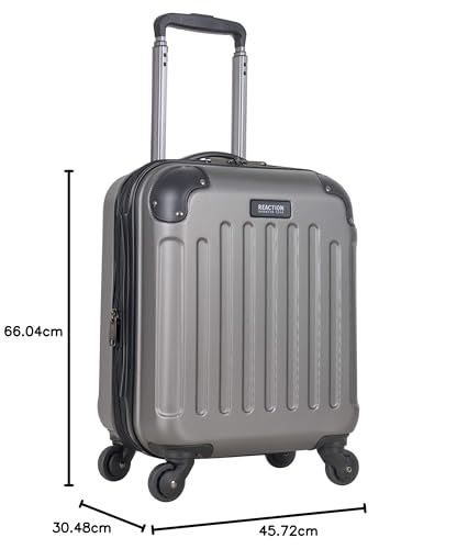 Kenneth Cole REACTION Renegade Luggage Expandable 8-Wheel Spinner Lightweight Hardside Suitcase, Navy Blue, 20-Inch Carry On