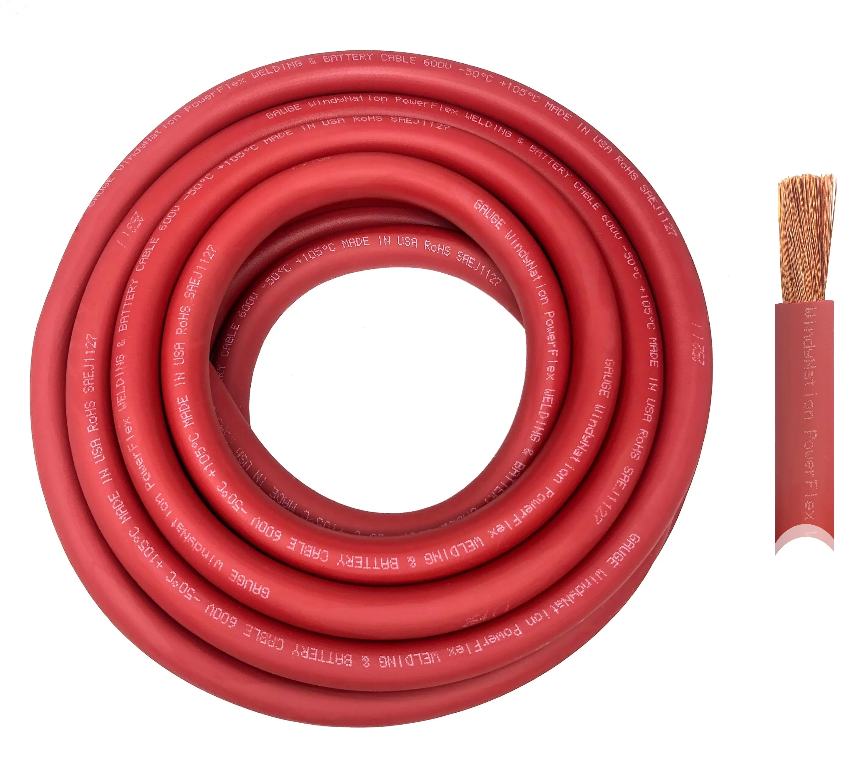 4-Gauge 50 ft. Red Welding Cable