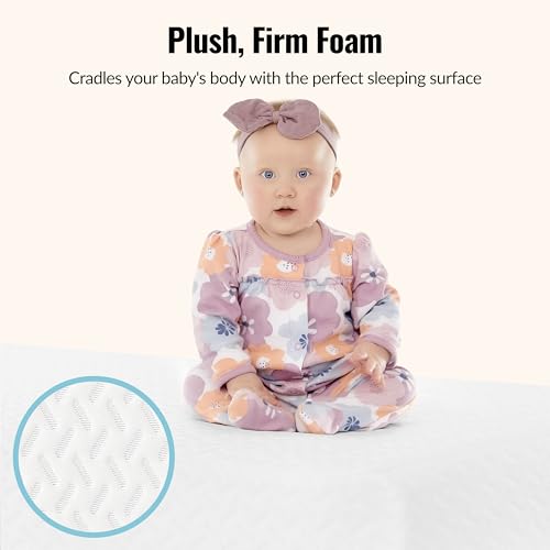 Dream On Me Baby Zzz 5” Crib Mattress, GREENGUARD Gold & JPMA Certified, Water-Resistant Sleep Surface, Machine Washable Cover, Fits Standard Cribs & Toddler Beds