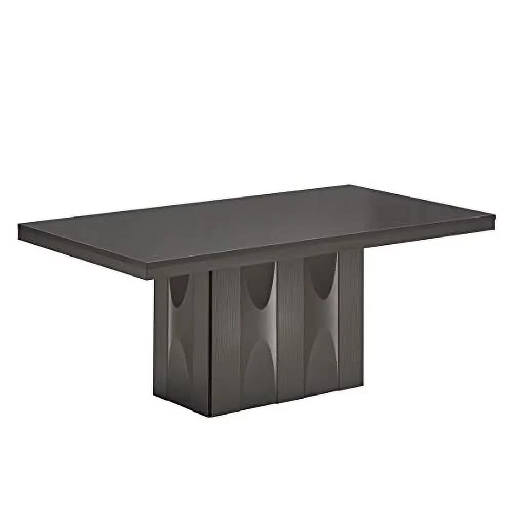 Kings Brand Furniture Avenel 9-Piece Rectangular Pedestal Wood Dining Set, Table & 8 Chairs, Gray